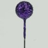 Decoratiespeld paars glitter 9 mm