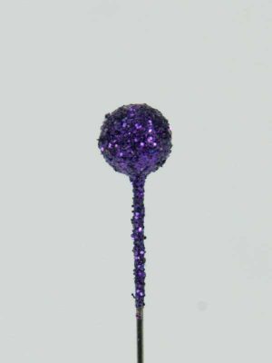 decoratiespeld paars glitter 7 mm