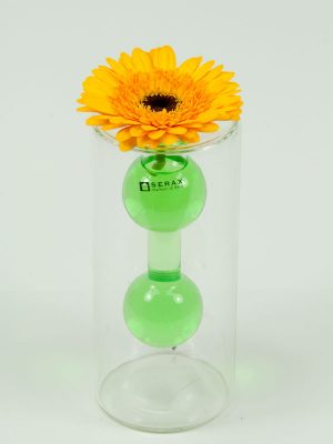 double vase met bloem