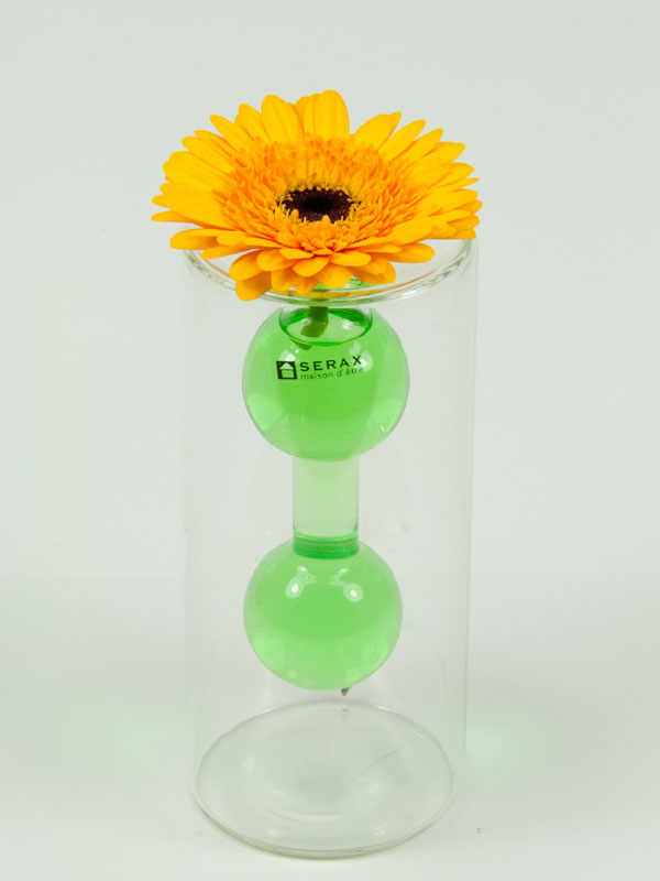 double vase met bloem