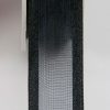 Zwart organza lint 23 mm met satijn rand