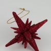 Kerstster glitter - donkerrood