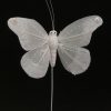 Vlinder op draad, model bruid, kleur wit