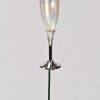 miniatuur champagneglas op steker voor decoratie