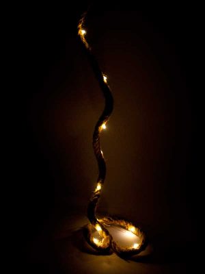 dik jute touw met LED lichtjes