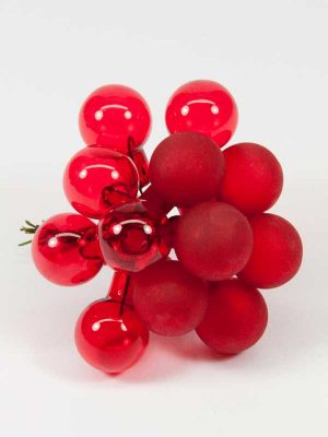 kerstballetjes 20 mm rood mix