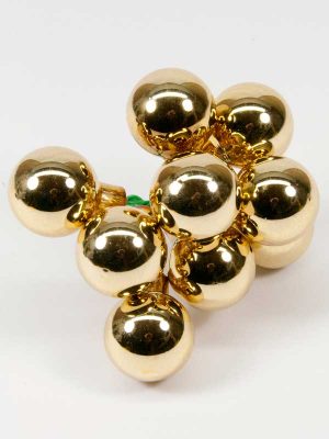 kerstballetjes goud glanzend 25 mm setje 9 stuks