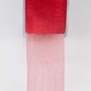 lint warm rood organza 25 mm