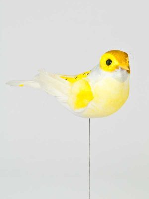 Vogel geel op draad