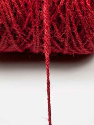 jute touw flaxcord rood