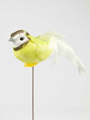 vogeltje voor decoratie, lichtgroen-wit