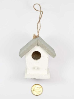 vogelhuisje mini vergeleken met 50 ct munt