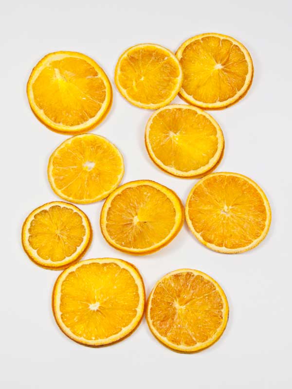sinaasappelschijven voor decoratie, licht oranje