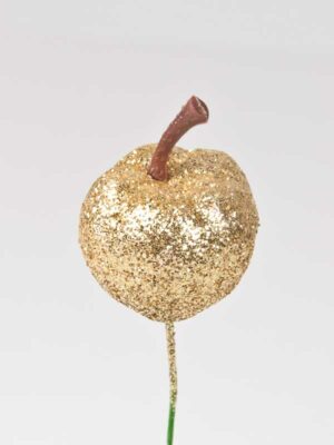 glitter appel voor in kerstdecoratie 2,8 cm