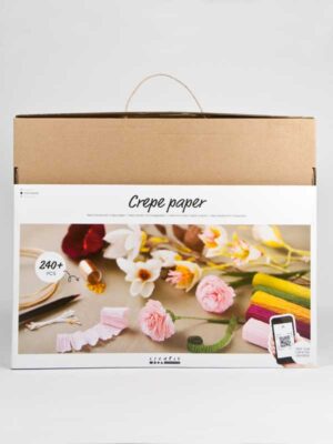 Maxi hobbyset voor het maken van crêpepapieren bloemen