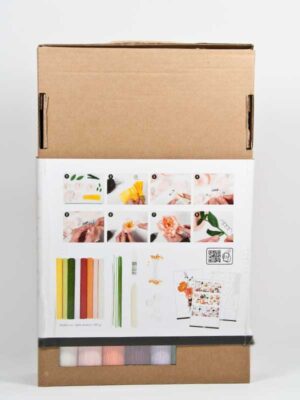 starterset-leren-crepepapier-bloemen-maken achterkant van de doos