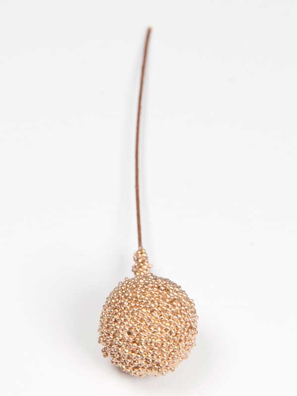 Glitter besje goudkleur op draad