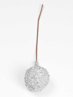 glitter besje zilver op draad