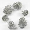 glitter-dennenappels-zilver-mix