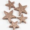 sterren met bronskleurig glitter, setje met 2 afmetingen
