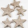 kerststerren geheel bedekt met champagnekleurig glitter