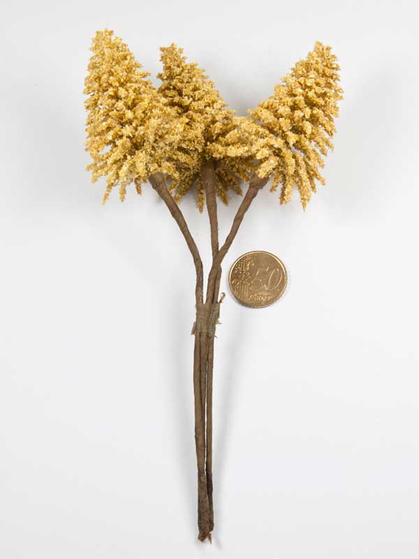 Mini boom Nobilis op draad - goud - per 3 stuks (38676) - Afbeelding 3