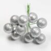 balletjes-op-draad-glinsterend-zilver bosje van 10 stuks