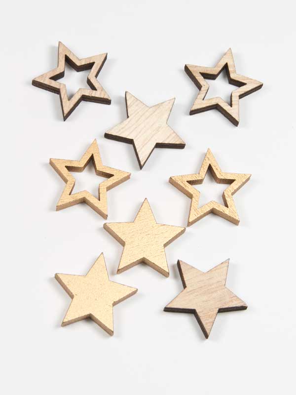 houten-sterren-mini-naturel-en-goud